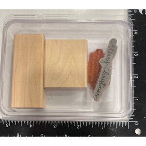 Stampin Up! Christmas Greetings Rubber Stamp Set